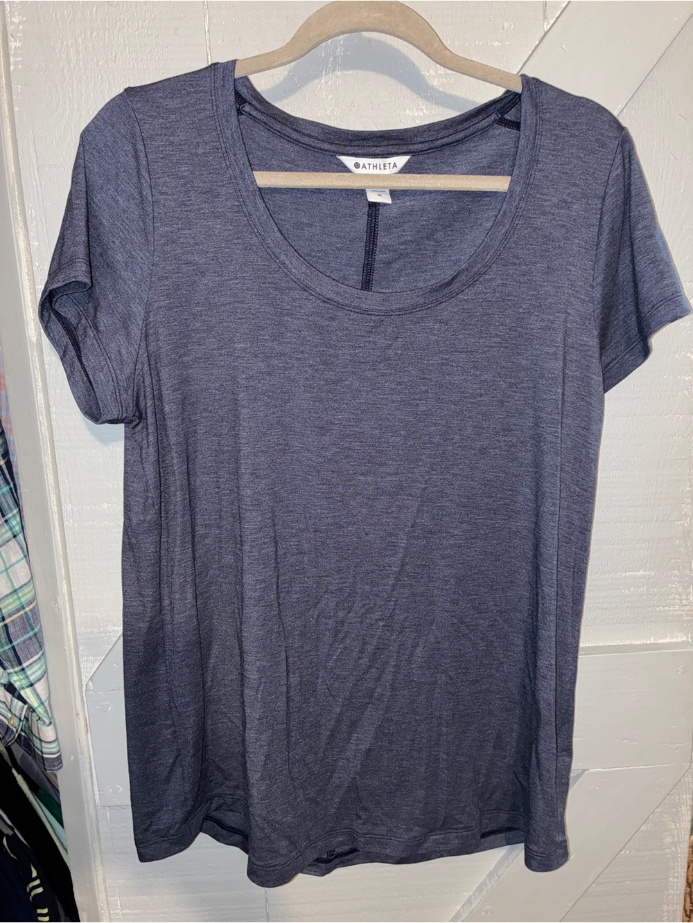 Athleta Stratus II sz M Tee heather navy